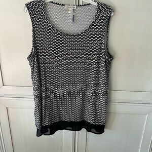 Coldwater Creek Black and White Tank Top